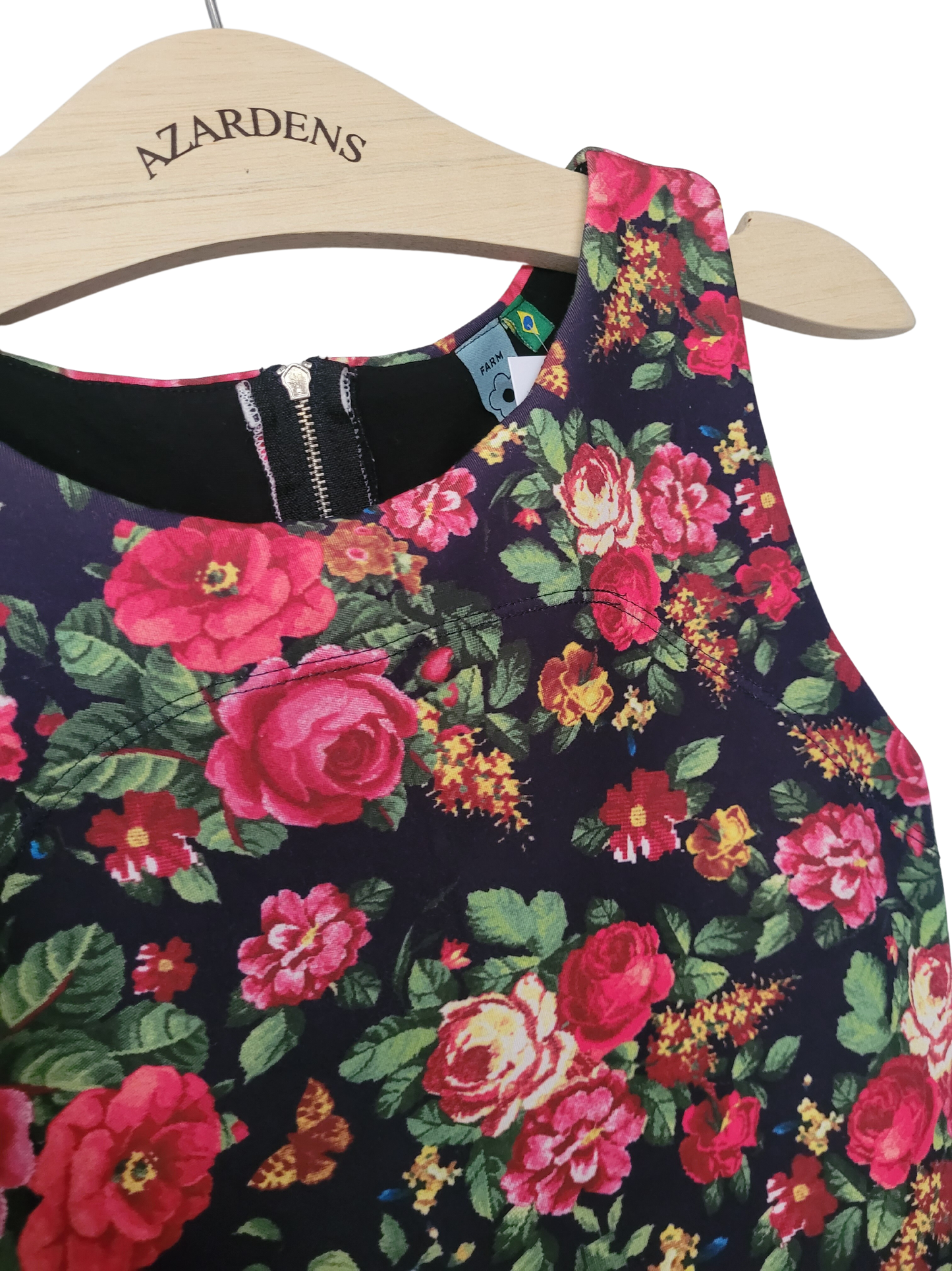 Vestido Floral Preto Color - Farm