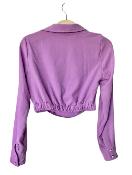 Blusa Lilás Crooped - Allexia