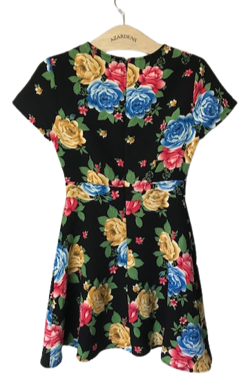 Vestido Preto Floral - Forever 21