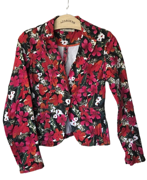 Blazer Jeans Floral - Blue Steel