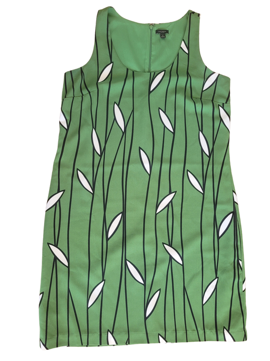 Vestido Verde curto - Manga Cavada - Ann Taylor