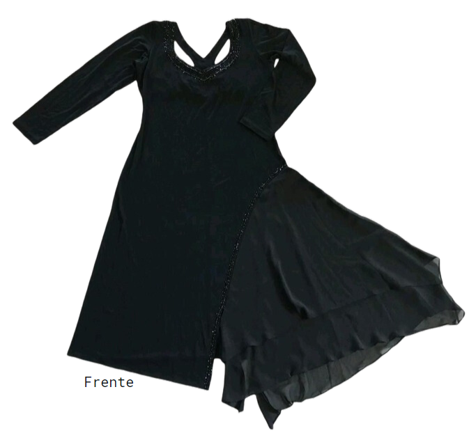 Vestido de Festa Preto ML - Raízes e Asas