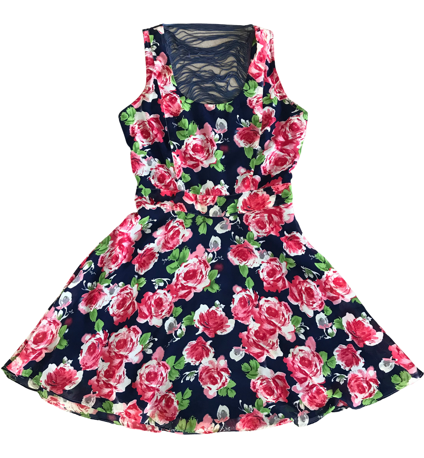 Vestido Floral com detalhes nas costas