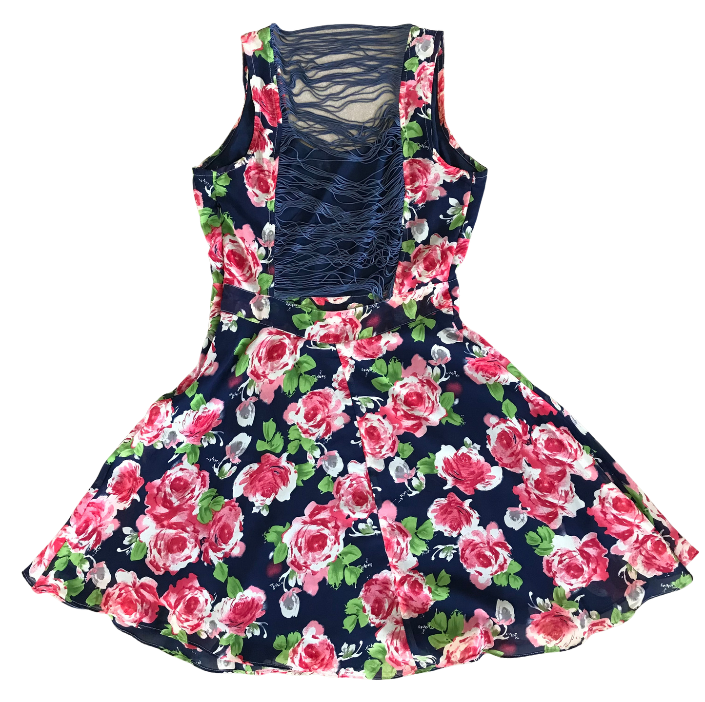 Vestido Floral com detalhes nas costas