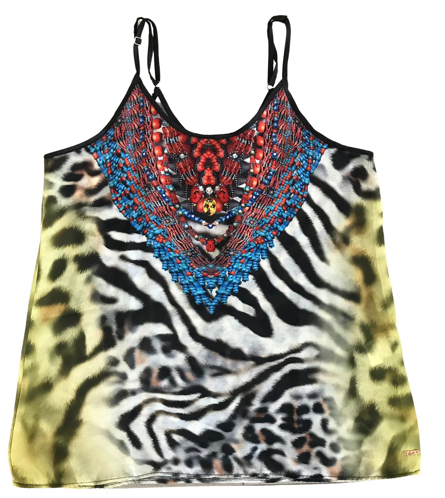 blusa animal print alça